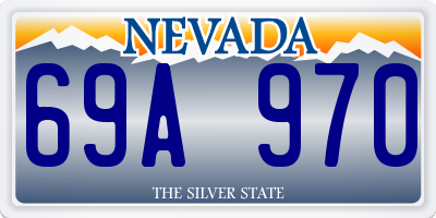 NV license plate 69A970