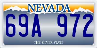 NV license plate 69A972