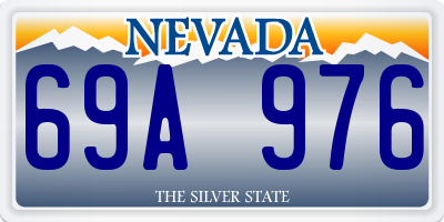 NV license plate 69A976