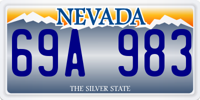 NV license plate 69A983