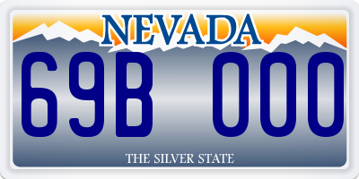 NV license plate 69B000
