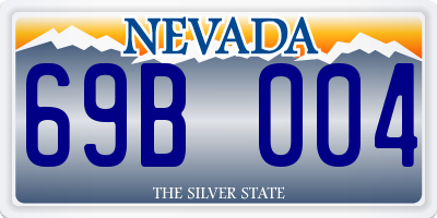 NV license plate 69B004