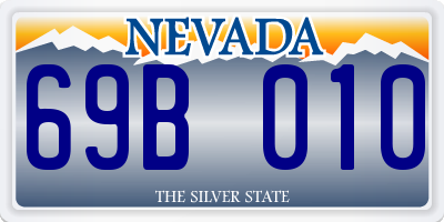 NV license plate 69B010