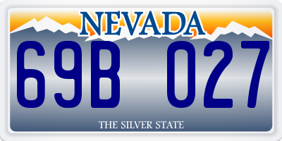 NV license plate 69B027