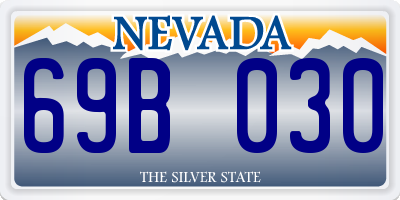 NV license plate 69B030