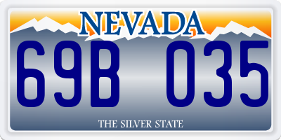 NV license plate 69B035