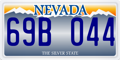 NV license plate 69B044