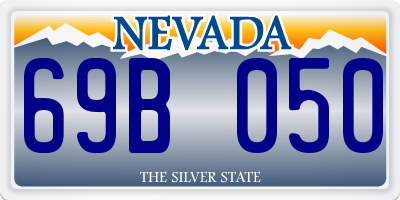NV license plate 69B050