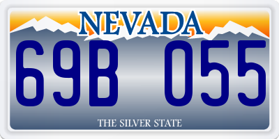 NV license plate 69B055