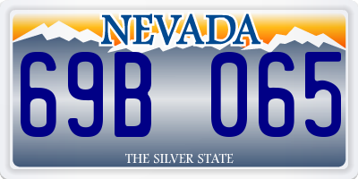 NV license plate 69B065