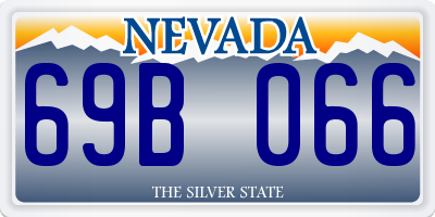 NV license plate 69B066