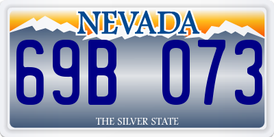 NV license plate 69B073