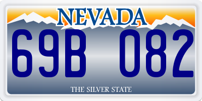 NV license plate 69B082