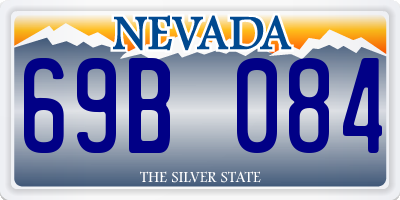 NV license plate 69B084