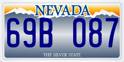 NV license plate 69B087