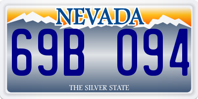 NV license plate 69B094