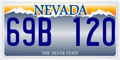 NV license plate 69B120