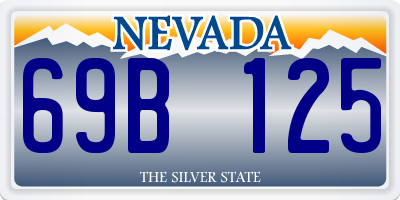 NV license plate 69B125