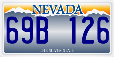 NV license plate 69B126