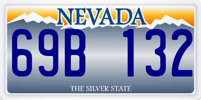 NV license plate 69B132