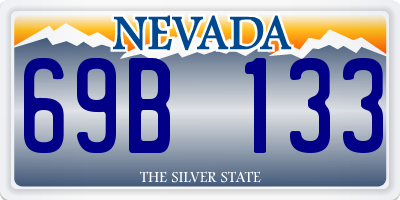 NV license plate 69B133