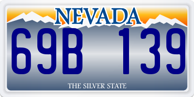 NV license plate 69B139