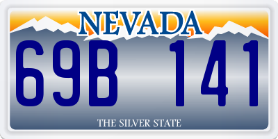 NV license plate 69B141
