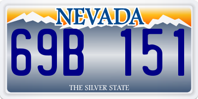 NV license plate 69B151