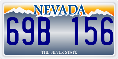 NV license plate 69B156