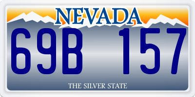 NV license plate 69B157