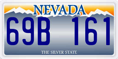 NV license plate 69B161