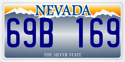 NV license plate 69B169