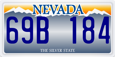 NV license plate 69B184