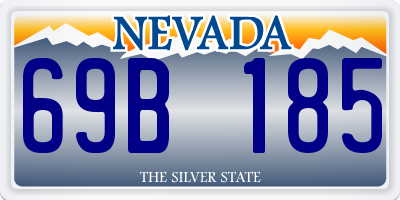 NV license plate 69B185