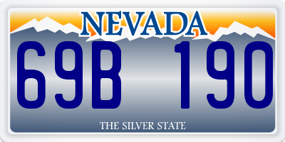 NV license plate 69B190