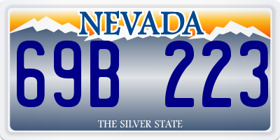 NV license plate 69B223