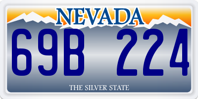NV license plate 69B224