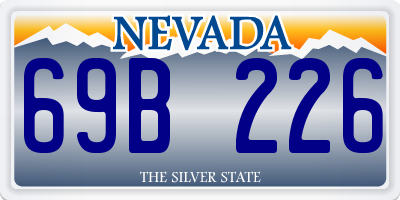 NV license plate 69B226