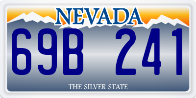 NV license plate 69B241