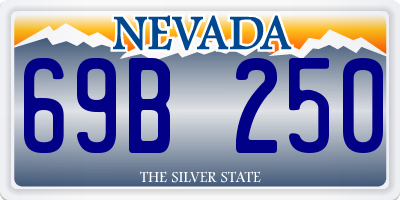 NV license plate 69B250