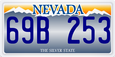 NV license plate 69B253