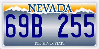 NV license plate 69B255