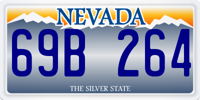 NV license plate 69B264