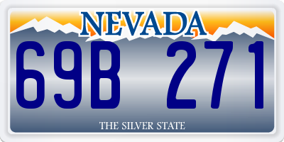 NV license plate 69B271