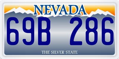 NV license plate 69B286