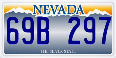 NV license plate 69B297