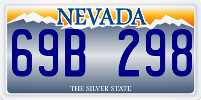 NV license plate 69B298