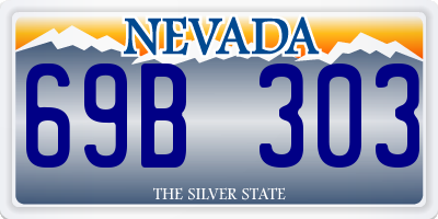 NV license plate 69B303