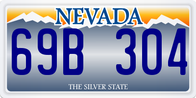 NV license plate 69B304