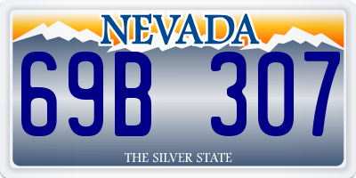 NV license plate 69B307